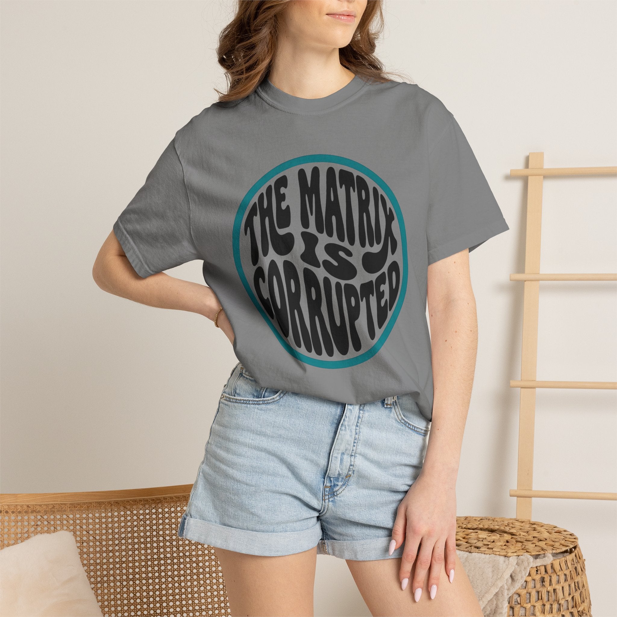 The Matrix Is Corrupted T-Shirt — Retro Psychedelic Statement Tee