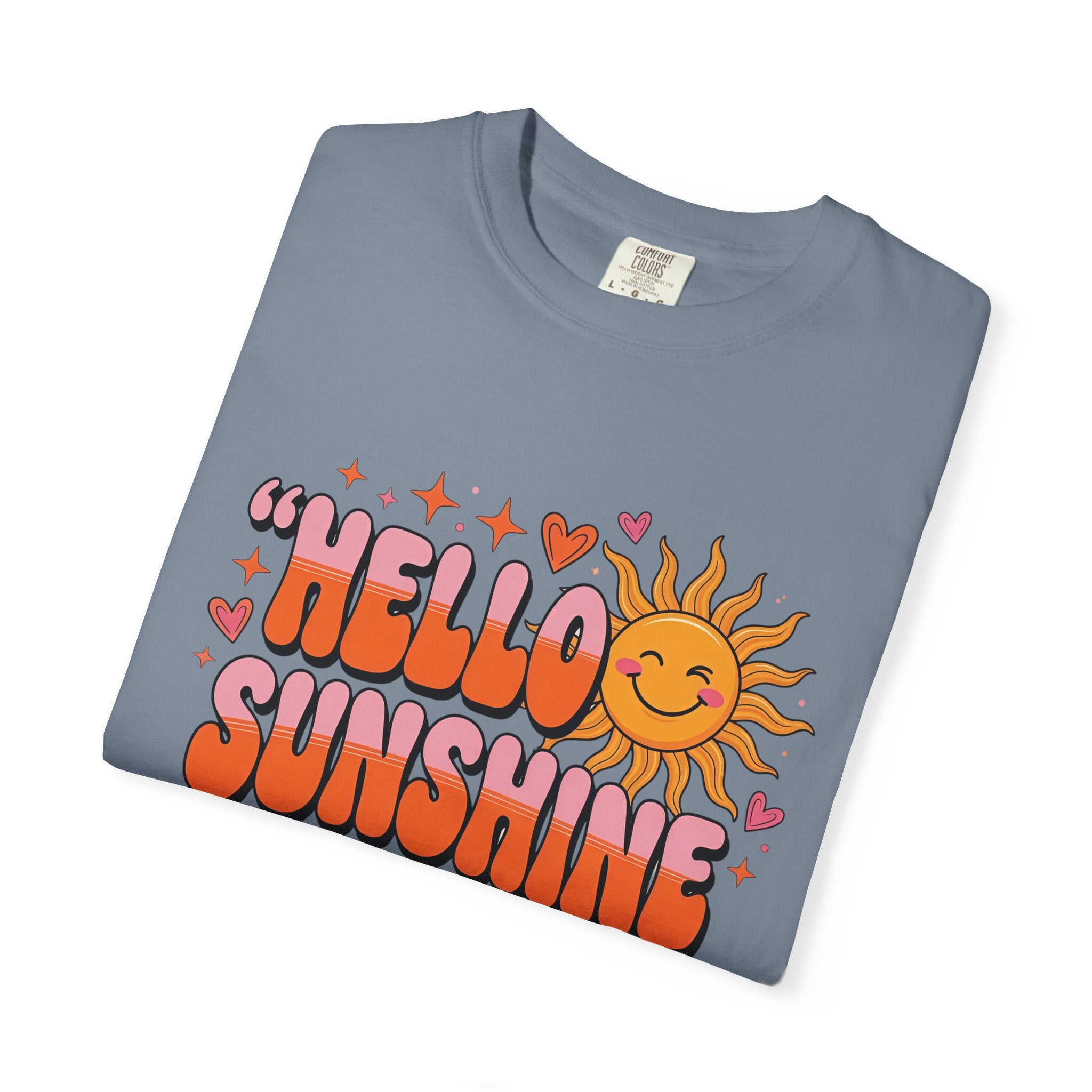 Hello Sunshine T-Shirt — Retro Smiley Sun Graphic Tee
