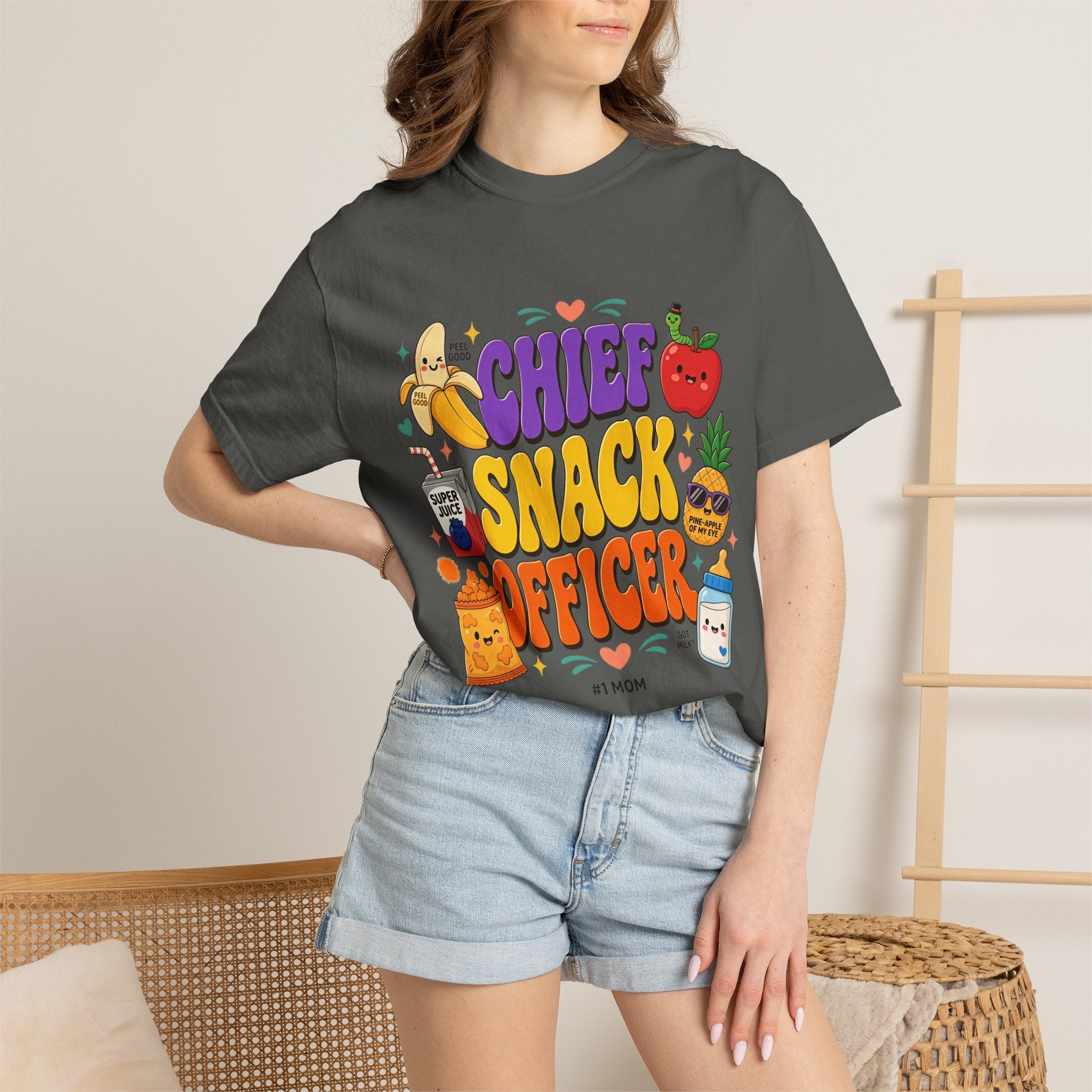 Chief Snack Officer T-Shirt — Cute Foodie Graphic Tee for Kids & Parents