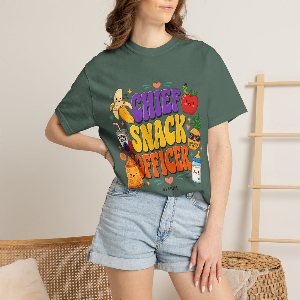 Chief Snack Officer T-Shirt — Cute Foodie Graphic Tee for Kids & Parents