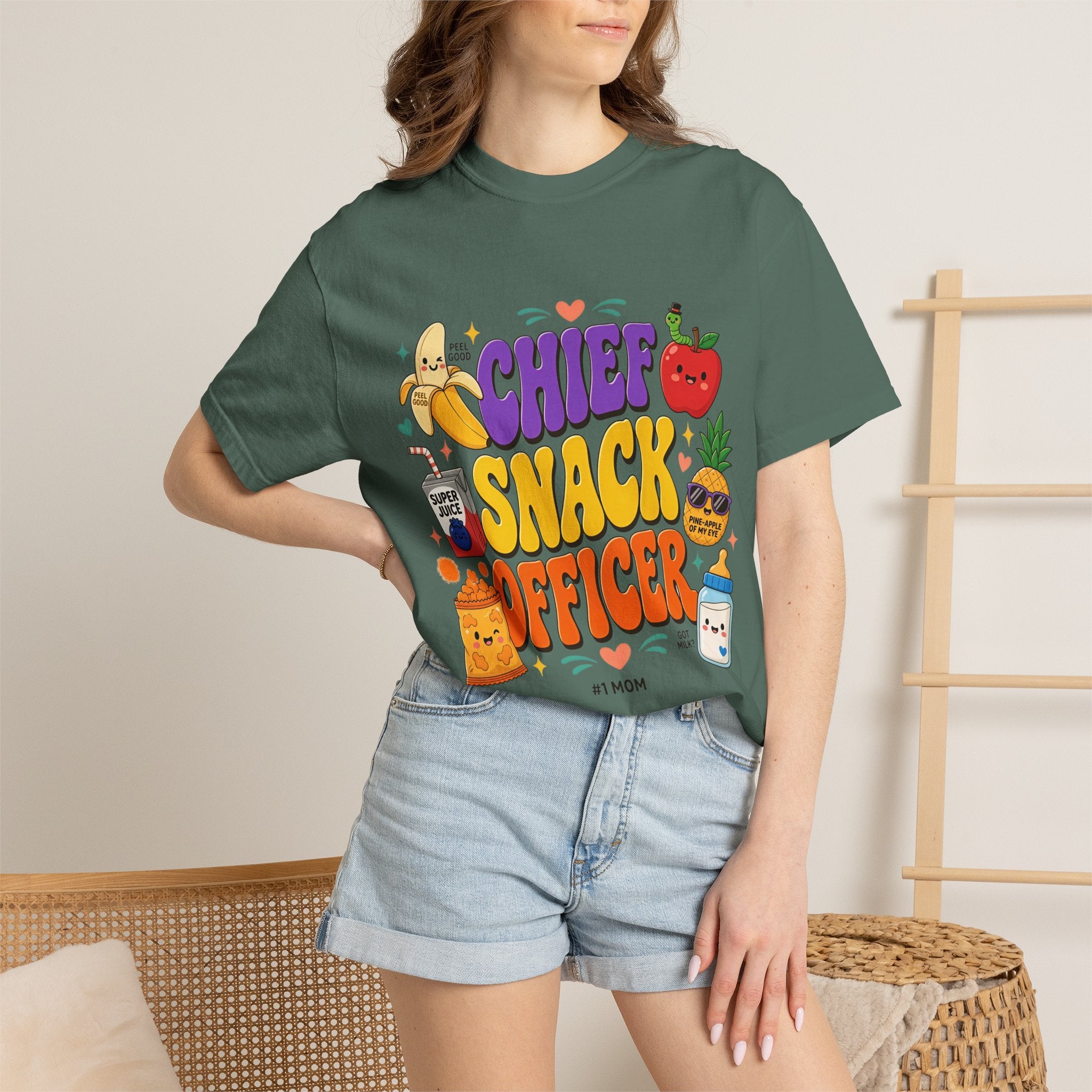 Chief Snack Officer T-Shirt — Cute Foodie Graphic Tee for Kids & Parents