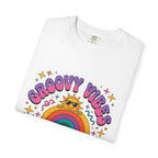 Groovy Vibes Retro Sun Rainbow T-Shirt