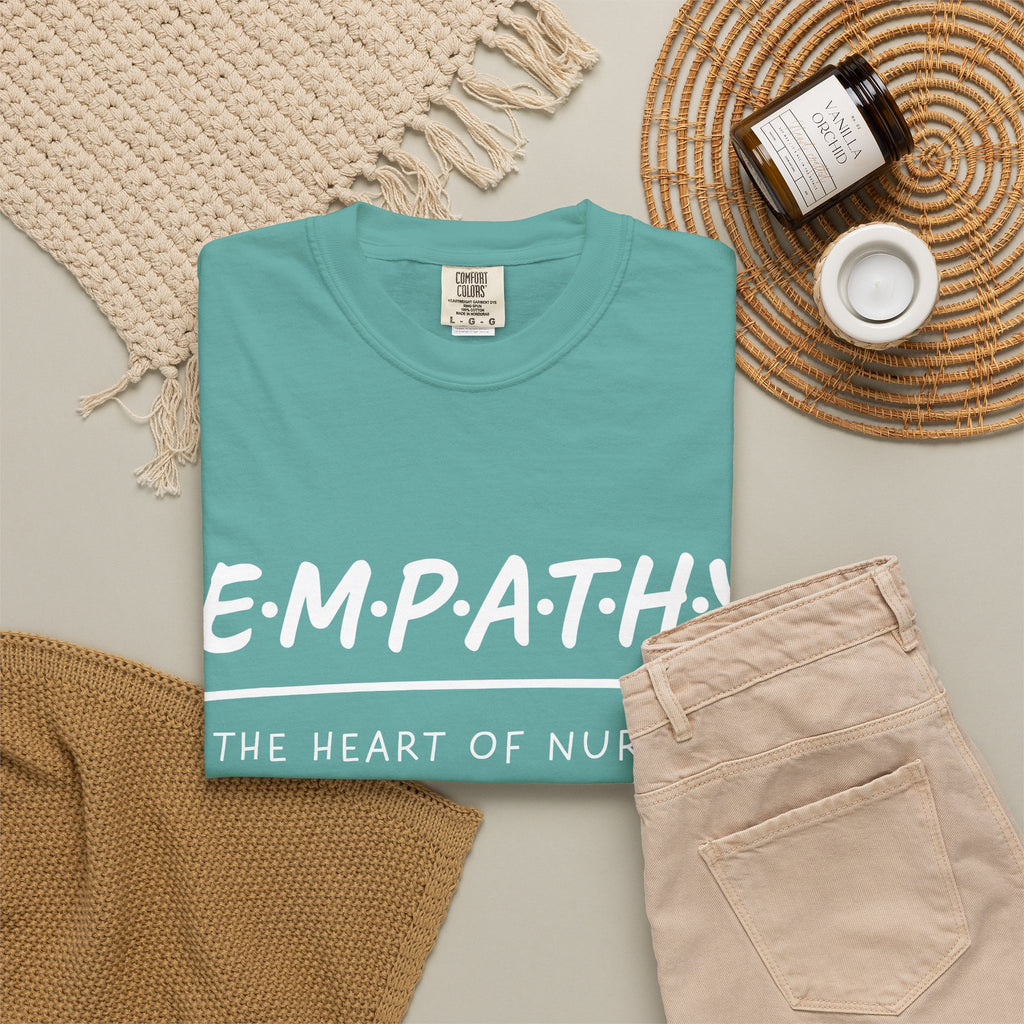 Empathy Graphic T-Shirt — Soft Neutral Garment-Dyed Tee with 'EMPATHY' Print