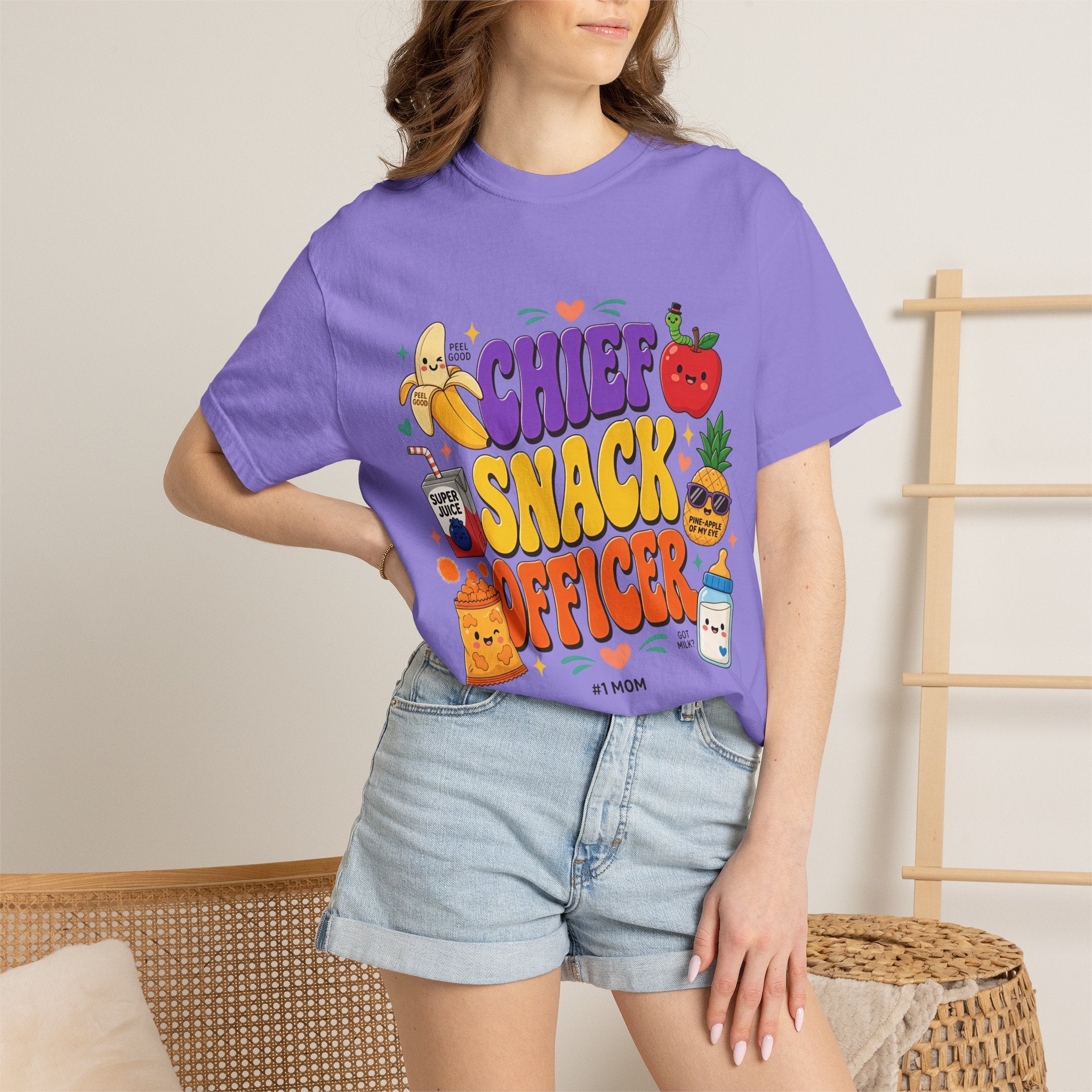 Chief Snack Officer T-Shirt — Cute Foodie Graphic Tee for Kids & Parents
