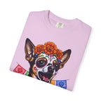 Day of the Dead Chihuahua T-Shirt — "Canta Con El Alma" Colorful Sugar Skull Tee