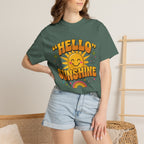 Hello Sunshine T-Shirt — Retro Smiley Sun Graphic Tee