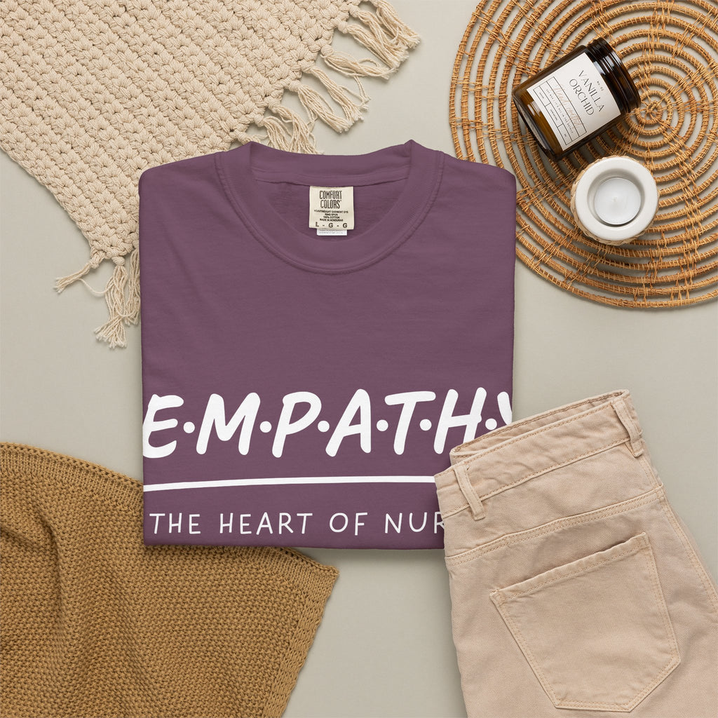 Empathy Graphic T-Shirt — Soft Neutral Garment-Dyed Tee with 'EMPATHY' Print
