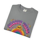 Groovy Vibes Retro Sun Rainbow T-Shirt
