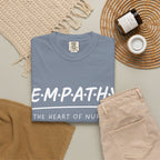 Empathy Graphic T-Shirt — Soft Neutral Garment-Dyed Tee with 'EMPATHY' Print