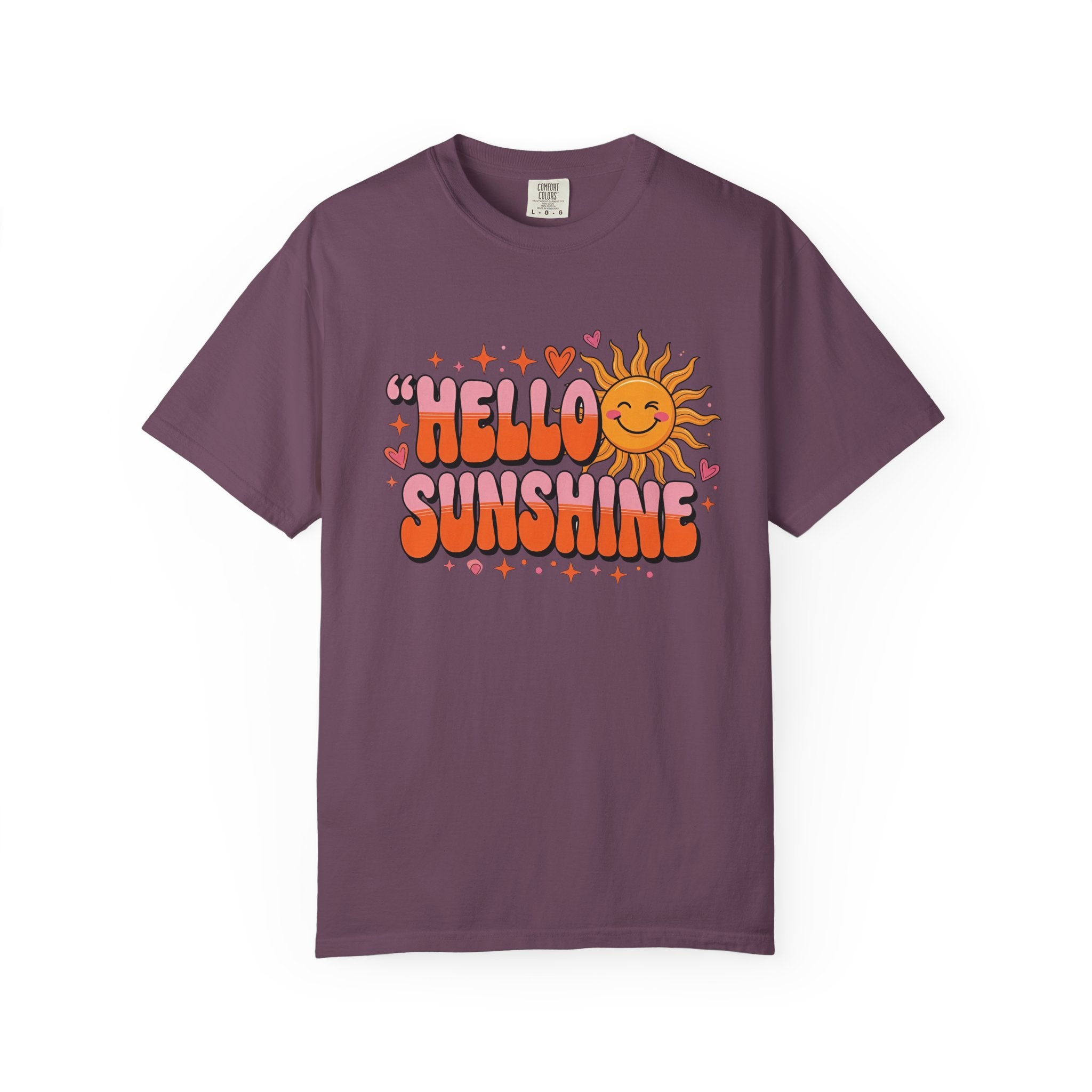 Hello Sunshine T-Shirt — Retro Smiley Sun Graphic Tee