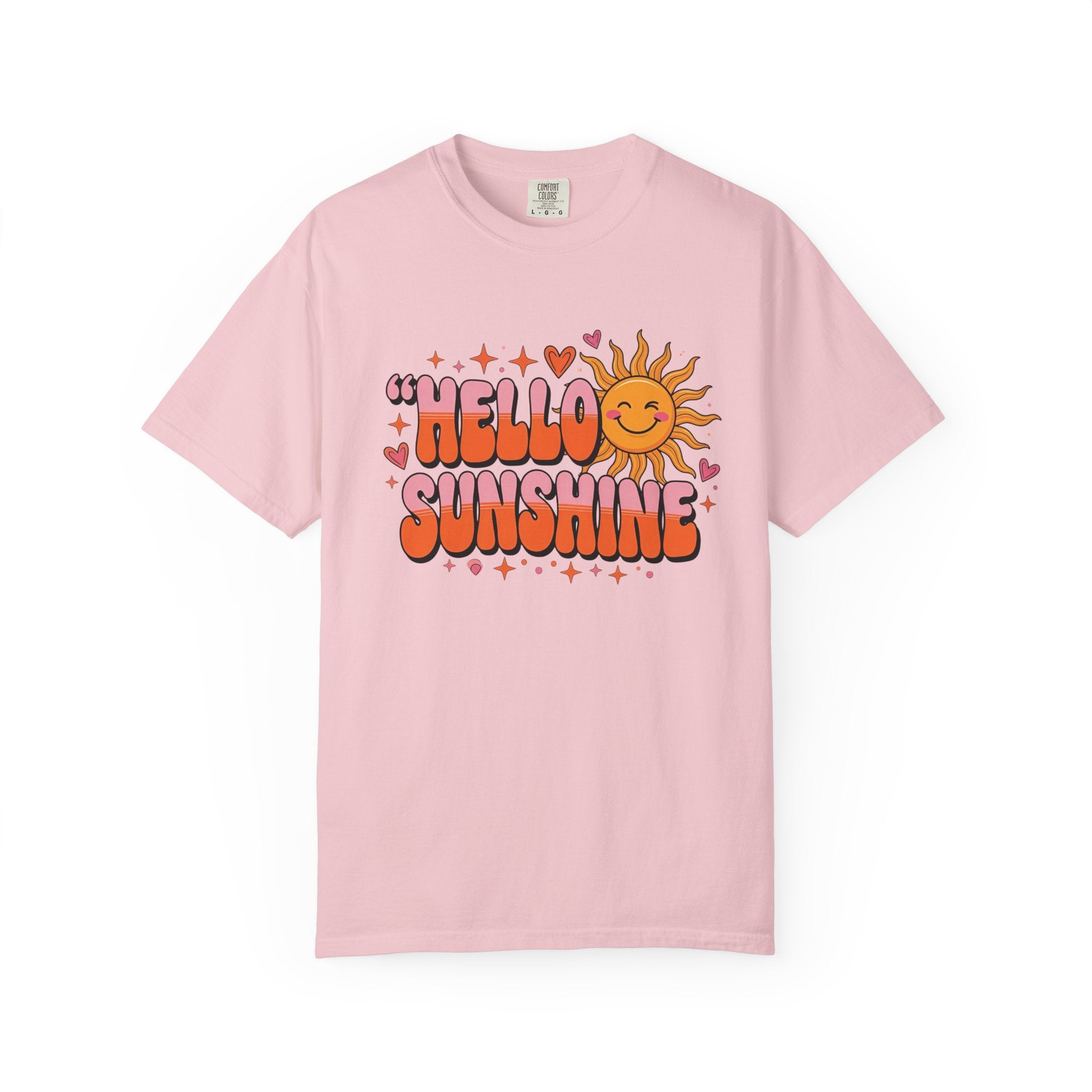 Hello Sunshine T-Shirt — Retro Smiley Sun Graphic Tee