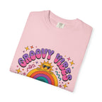 Groovy Vibes Retro Sun Rainbow T-Shirt