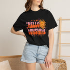 Hello Sunshine T-Shirt — Retro Smiley Sun Graphic Tee