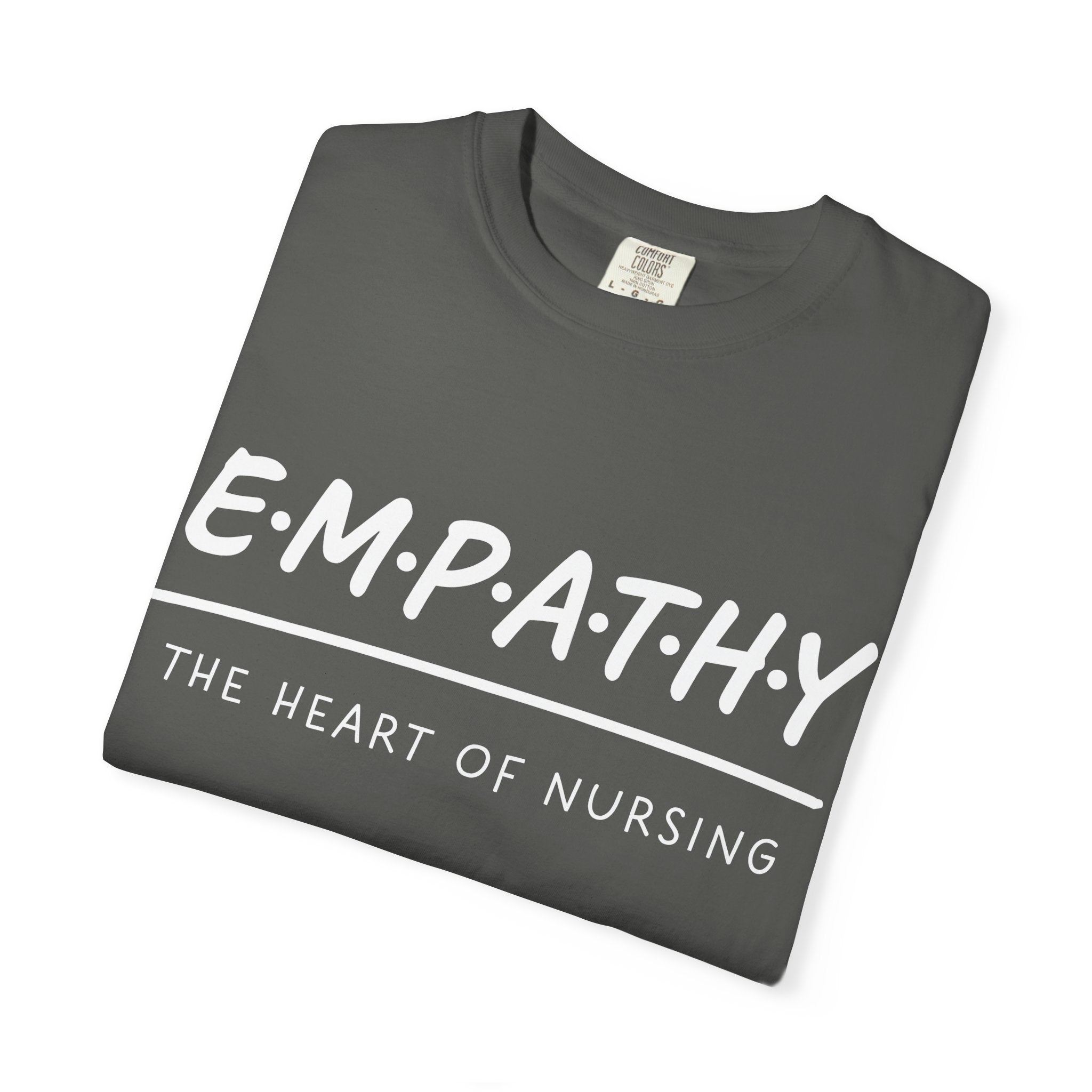 Empathy Graphic T-Shirt — Soft Neutral Garment-Dyed Tee with 'EMPATHY' Print
