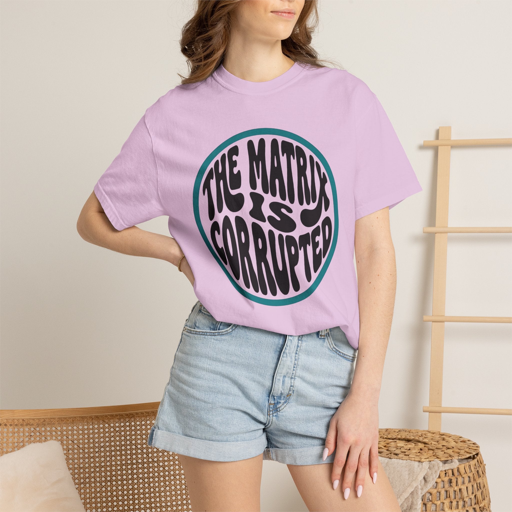 The Matrix Is Corrupted T-Shirt — Retro Psychedelic Statement Tee