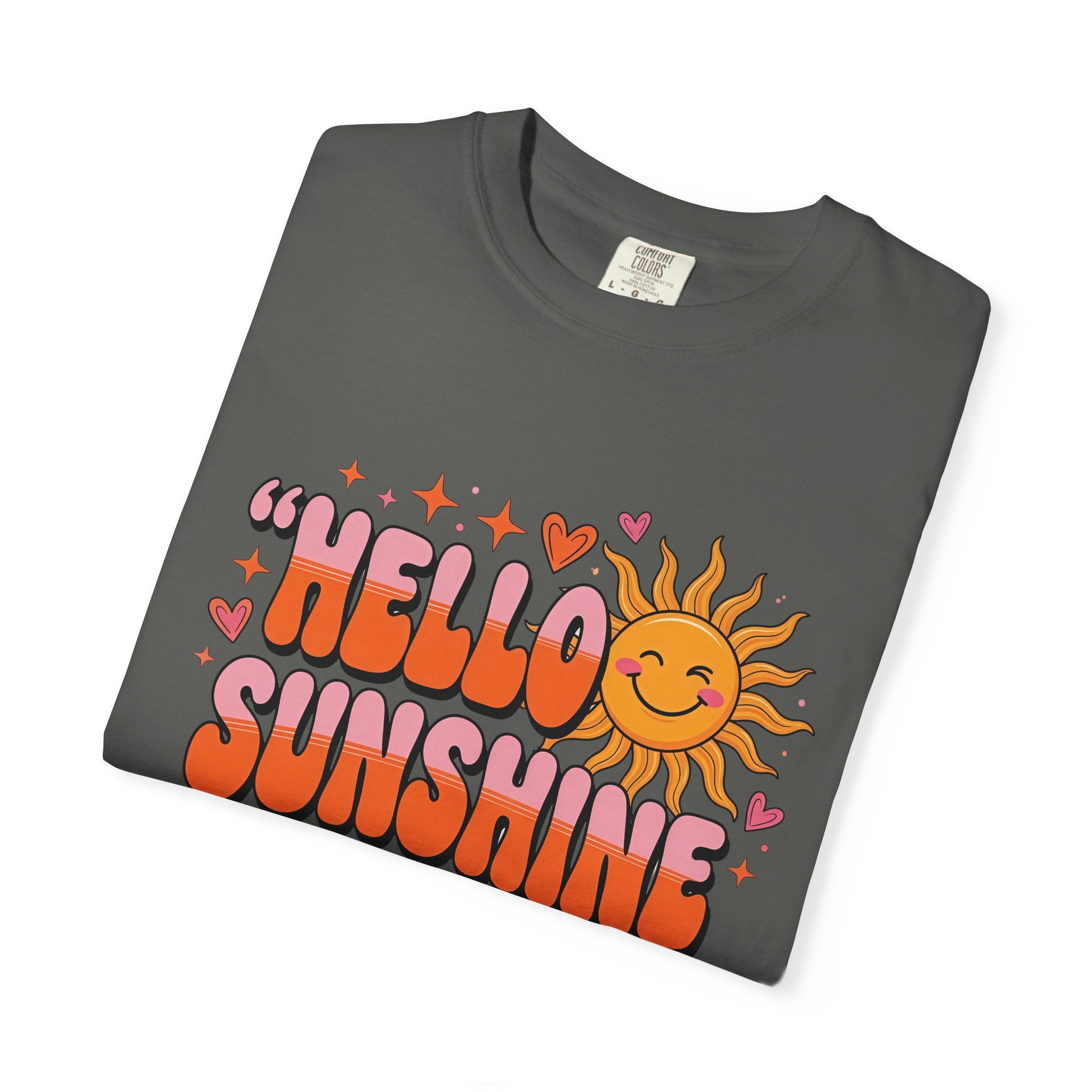 Hello Sunshine T-Shirt — Retro Smiley Sun Graphic Tee