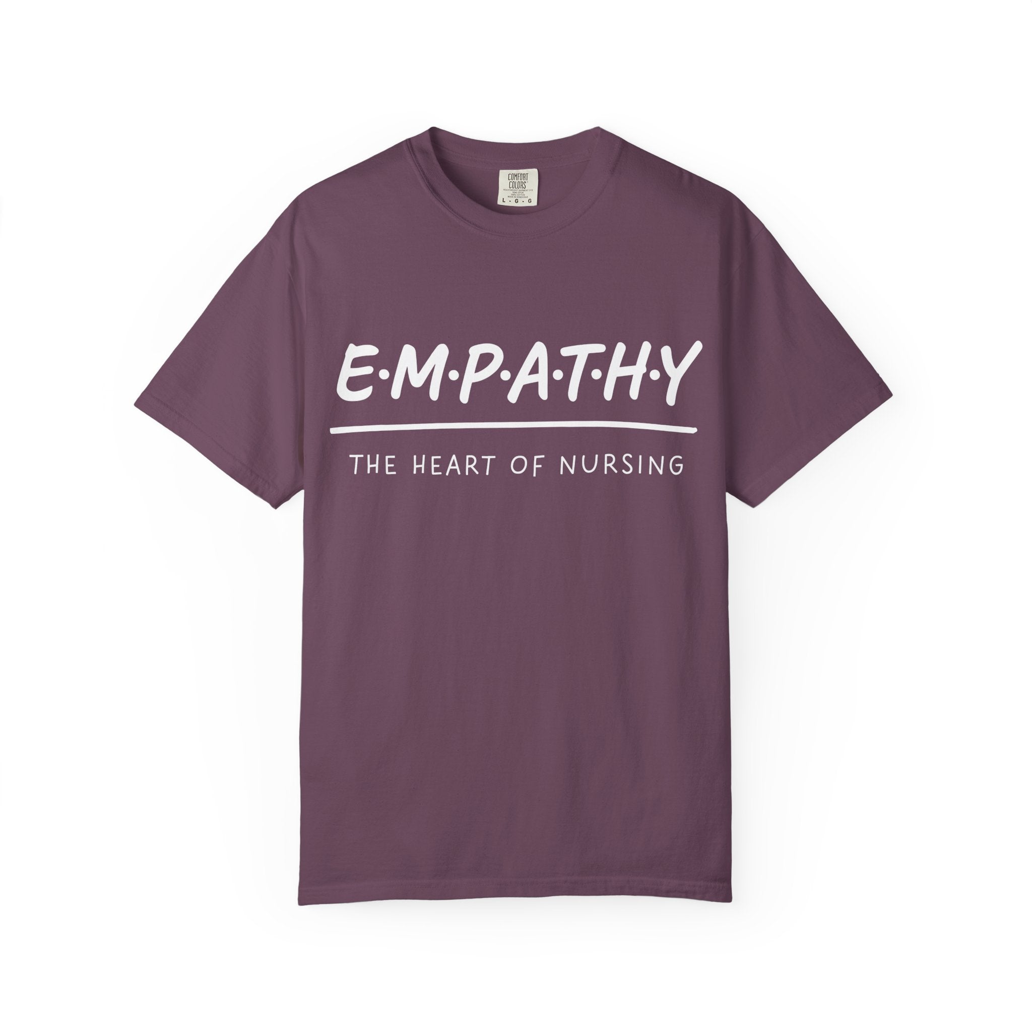 Empathy Graphic T-Shirt — Soft Neutral Garment-Dyed Tee with 'EMPATHY' Print