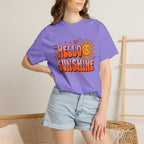 Hello Sunshine T-Shirt — Retro Smiley Sun Graphic Tee