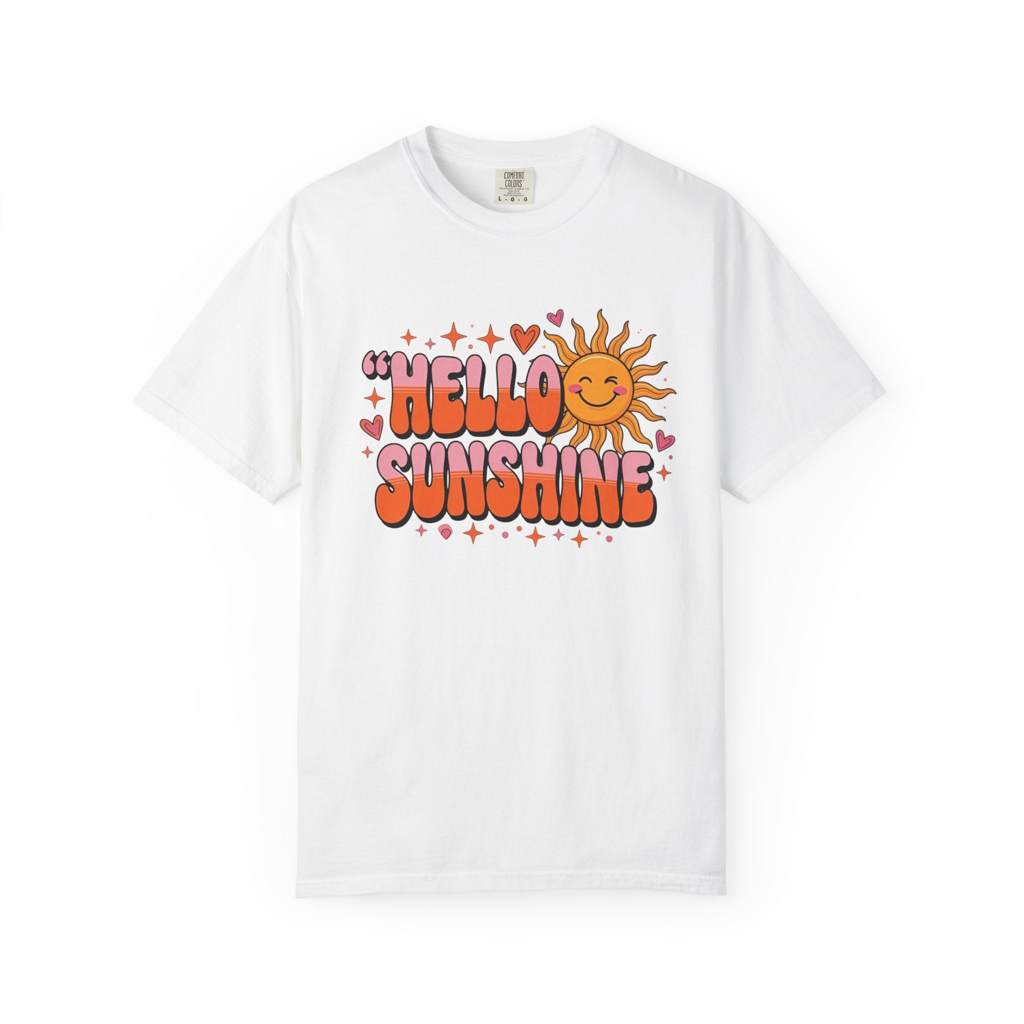 Hello Sunshine T-Shirt — Retro Smiley Sun Graphic Tee