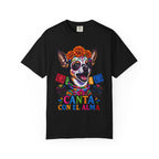 Day of the Dead Chihuahua T-Shirt — "Canta Con El Alma" Colorful Sugar Skull Tee