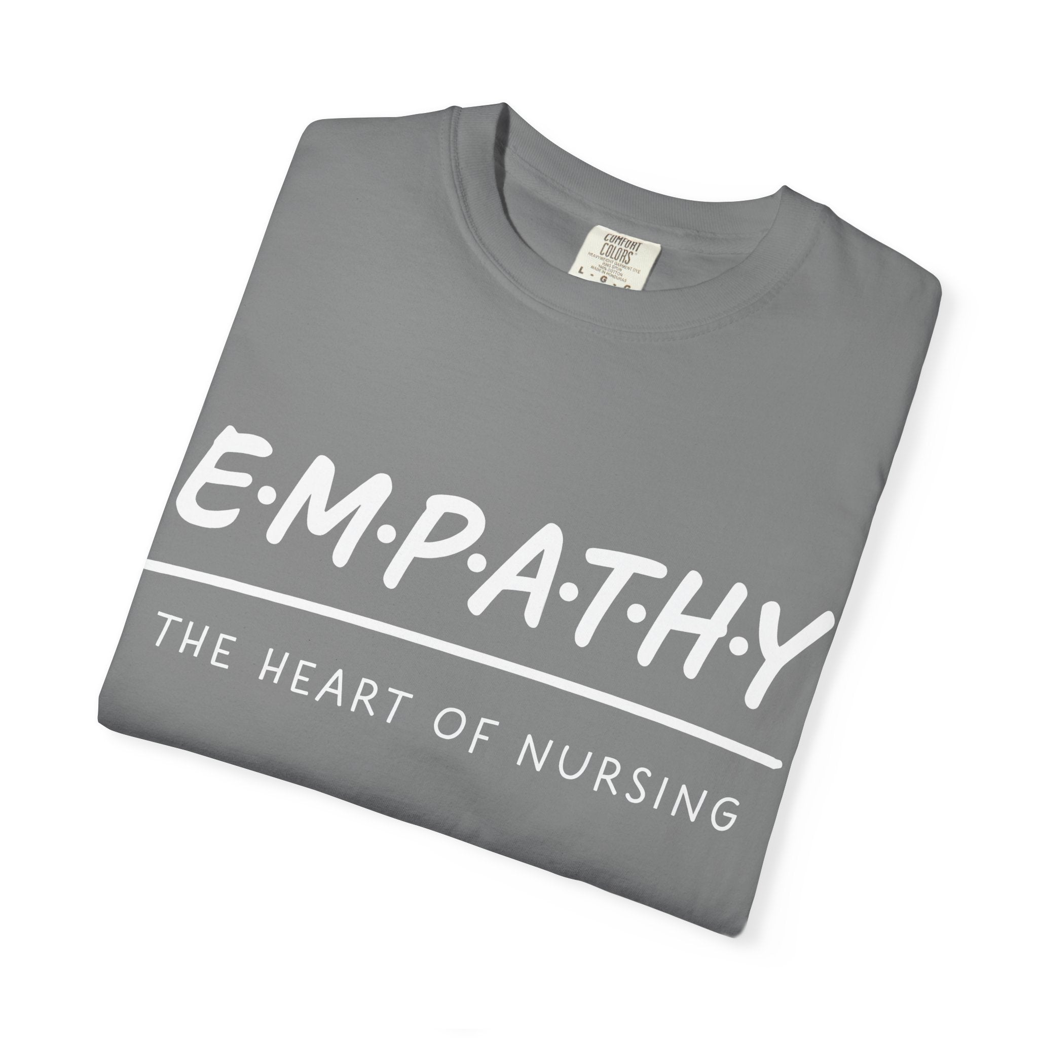 Empathy Graphic T-Shirt — Soft Neutral Garment-Dyed Tee with 'EMPATHY' Print