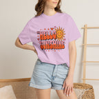 Hello Sunshine T-Shirt — Retro Smiley Sun Graphic Tee