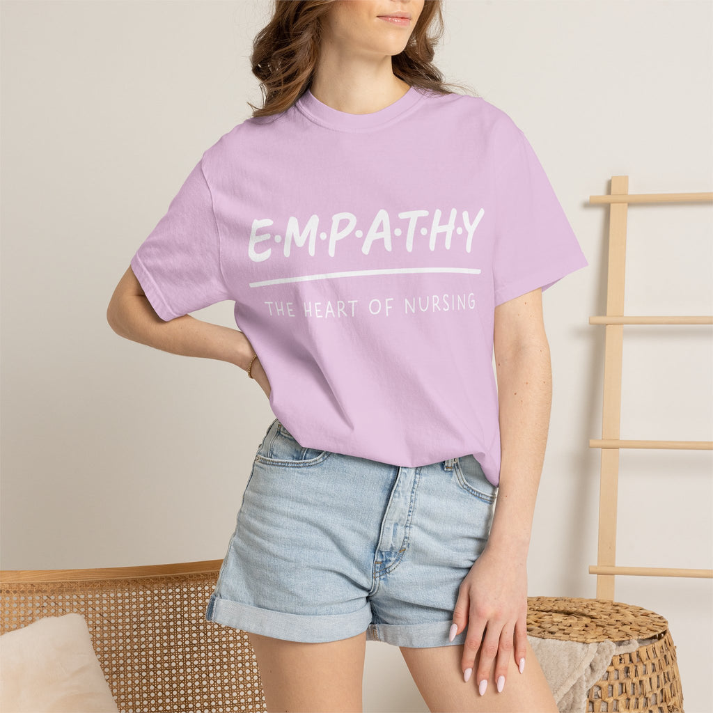 Empathy Graphic T-Shirt — Soft Neutral Garment-Dyed Tee with 'EMPATHY' Print