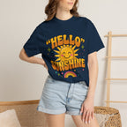Hello Sunshine T-Shirt — Retro Smiley Sun Graphic Tee