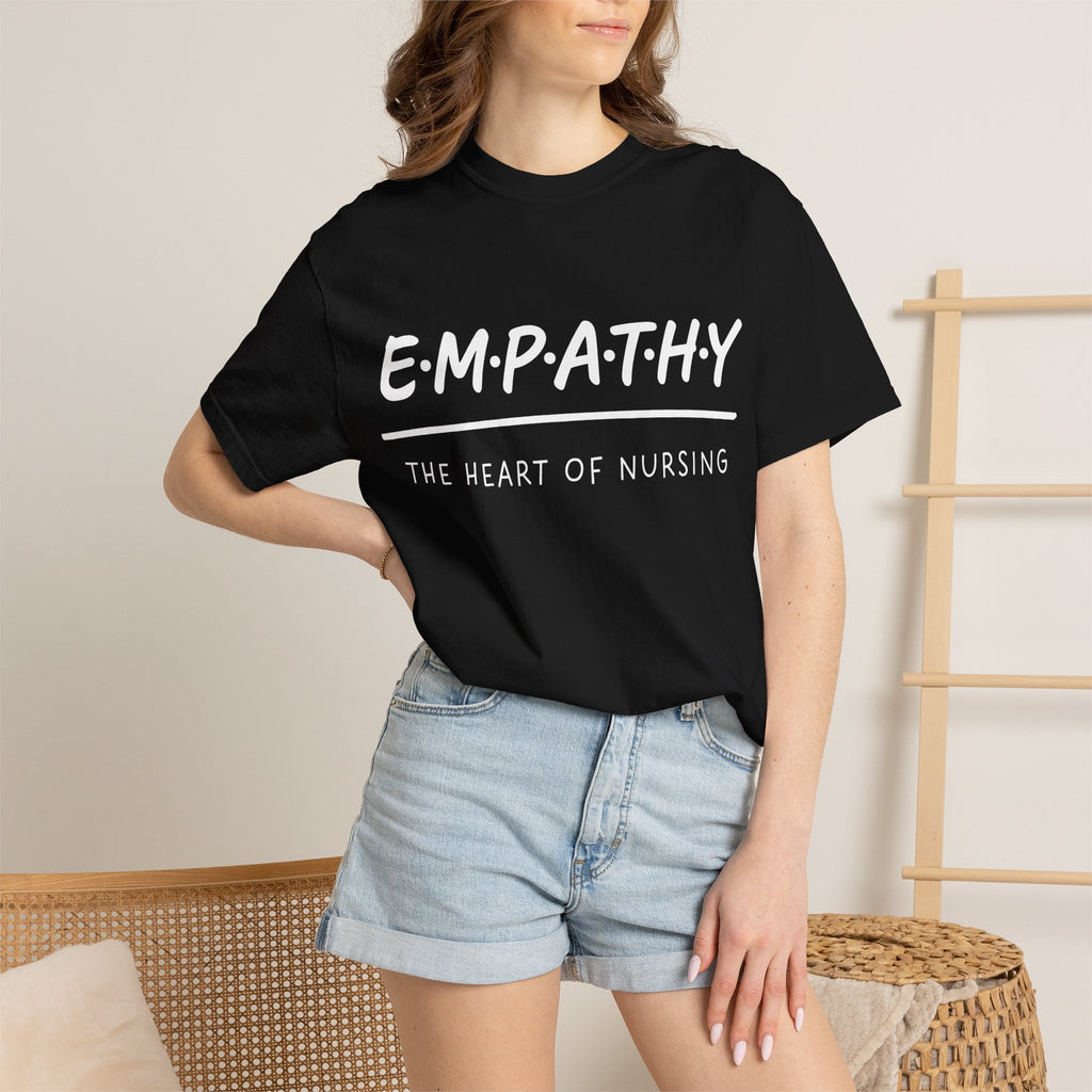 Empathy Graphic T-Shirt — Soft Neutral Garment-Dyed Tee with 'EMPATHY' Print