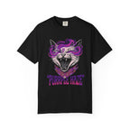 Purple Haze Cat T-Shirt — Vintage Psychedelic Yawning Cat "Purple Haze" Tee