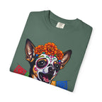 Day of the Dead Chihuahua T-Shirt — "Canta Con El Alma" Colorful Sugar Skull Tee