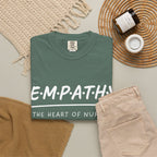 Empathy Graphic T-Shirt — Soft Neutral Garment-Dyed Tee with 'EMPATHY' Print