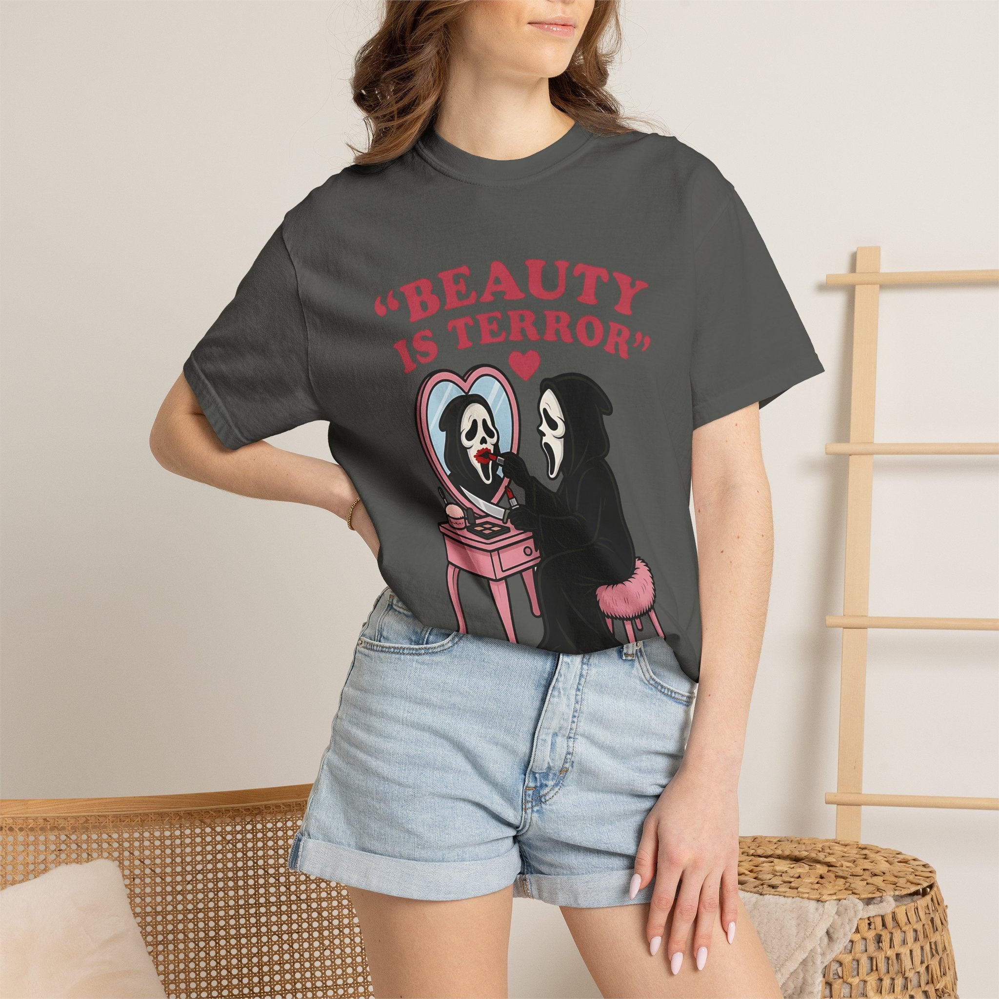Beauty Is Terror T-Shirt — Grim Reaper Vanity Graphic Tee