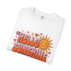 Hello Sunshine T-Shirt — Retro Smiley Sun Graphic Tee