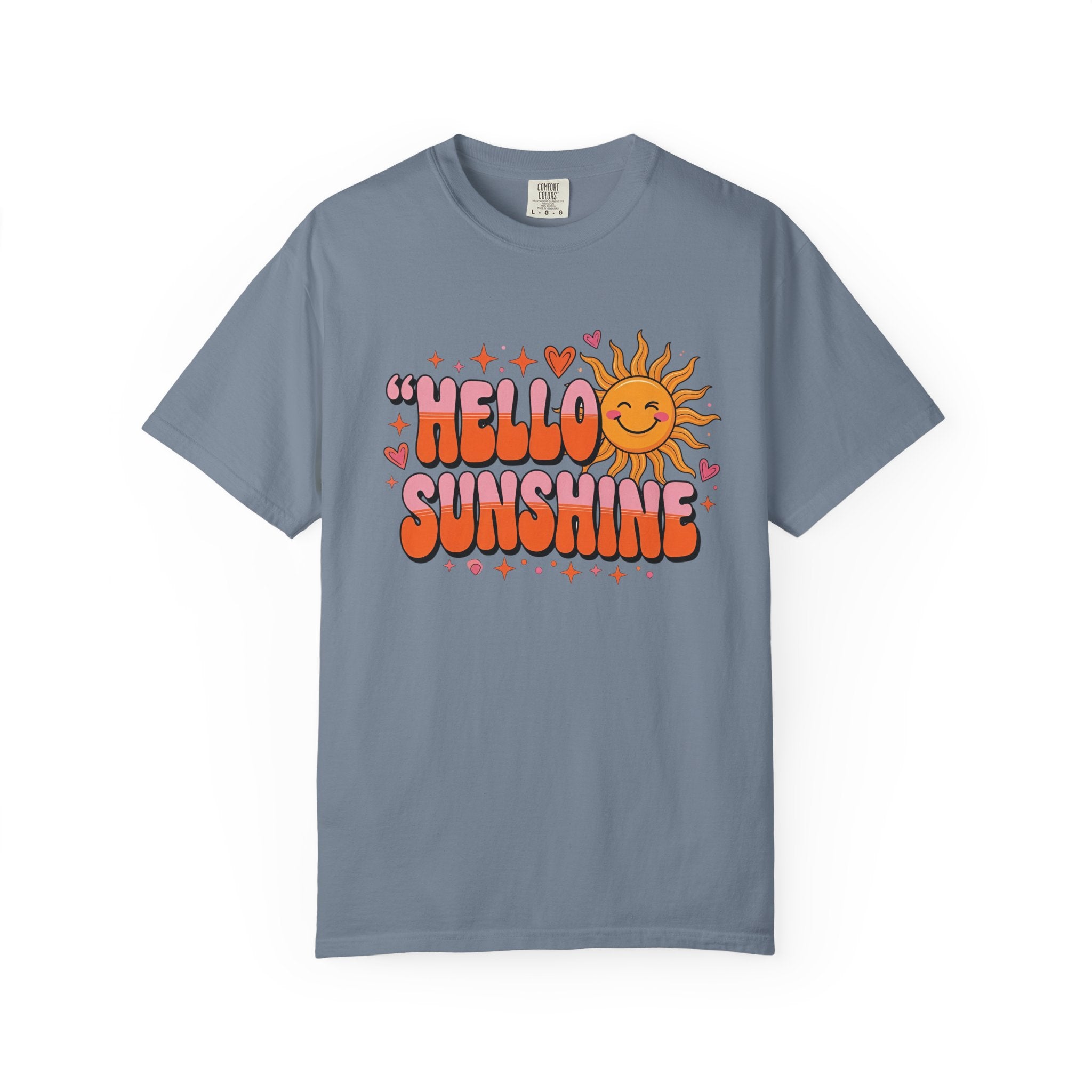 Hello Sunshine T-Shirt — Retro Smiley Sun Graphic Tee