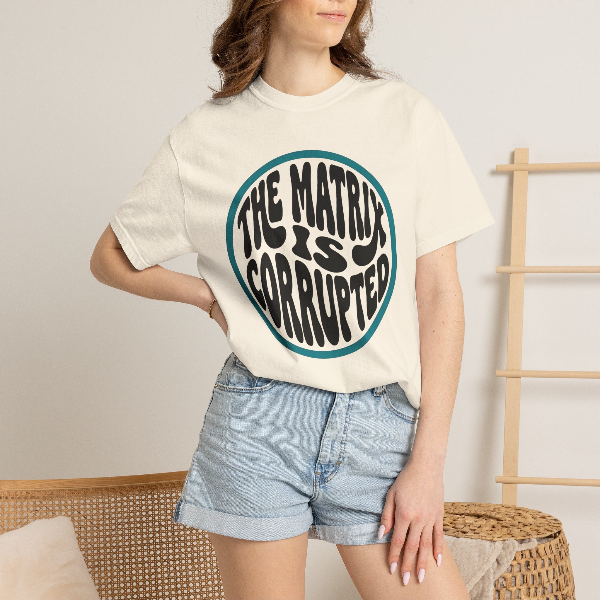 The Matrix Is Corrupted T-Shirt — Retro Psychedelic Statement Tee