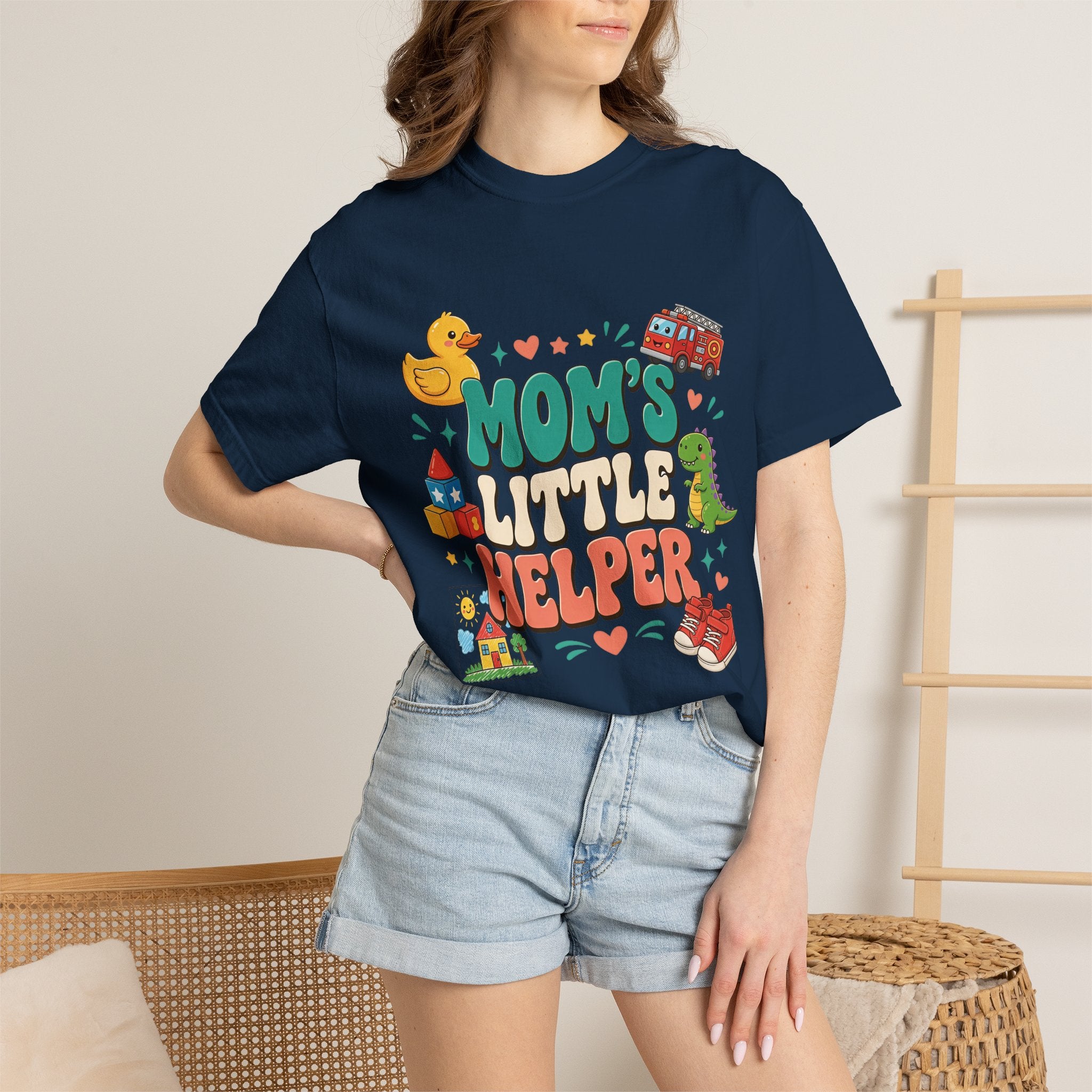 Mom's Little Helper Kids T‑Shirt — Cute Playtime Graphic Tee