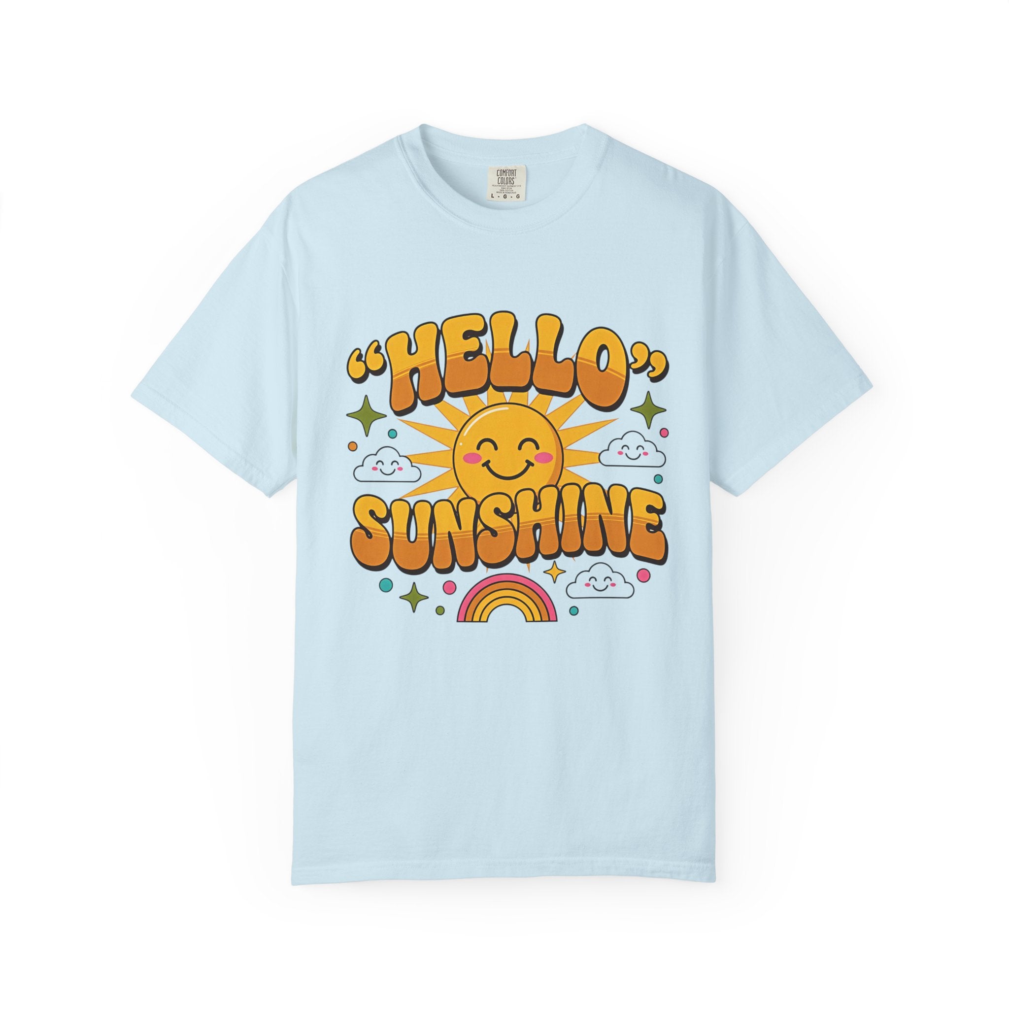 Hello Sunshine T-Shirt — Retro Smiley Sun Graphic Tee