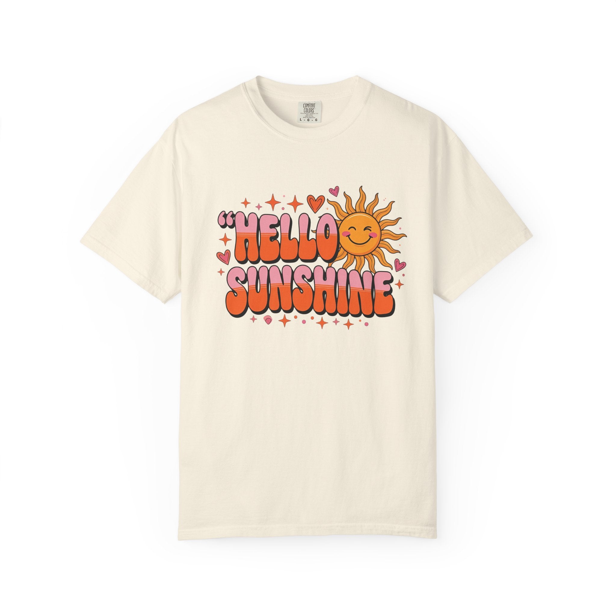 Hello Sunshine T-Shirt — Retro Smiley Sun Graphic Tee