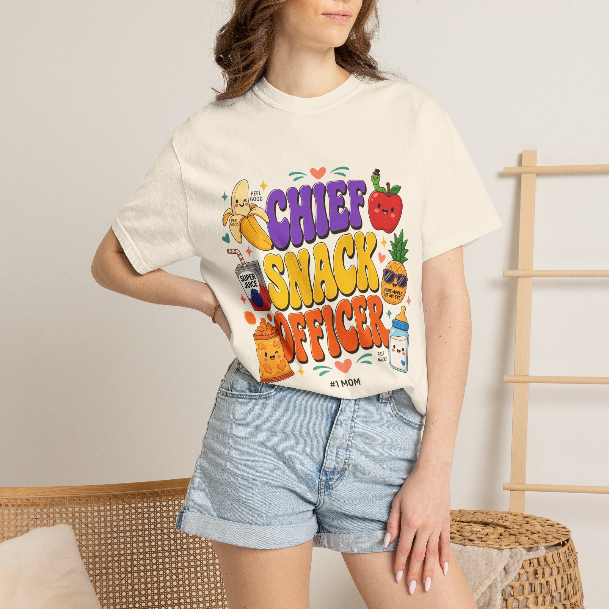 Chief Snack Officer T-Shirt — Cute Foodie Graphic Tee for Kids & Parents