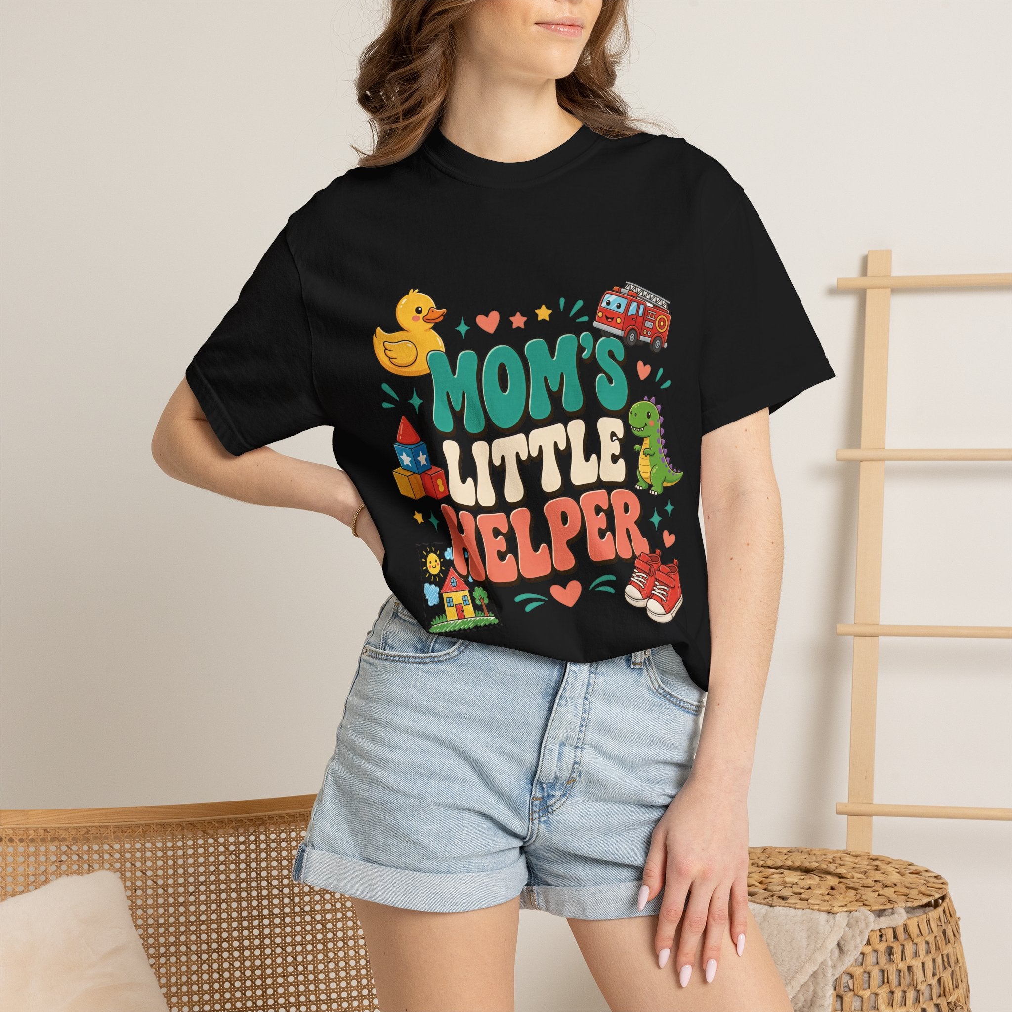 Mom's Little Helper Kids T‑Shirt — Cute Playtime Graphic Tee