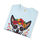 Day of the Dead Chihuahua T-Shirt — "El Rey de la Fiesta" Sugar Skull Tee
