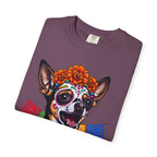 Day of the Dead Chihuahua T-Shirt — "Canta Con El Alma" Colorful Sugar Skull Tee