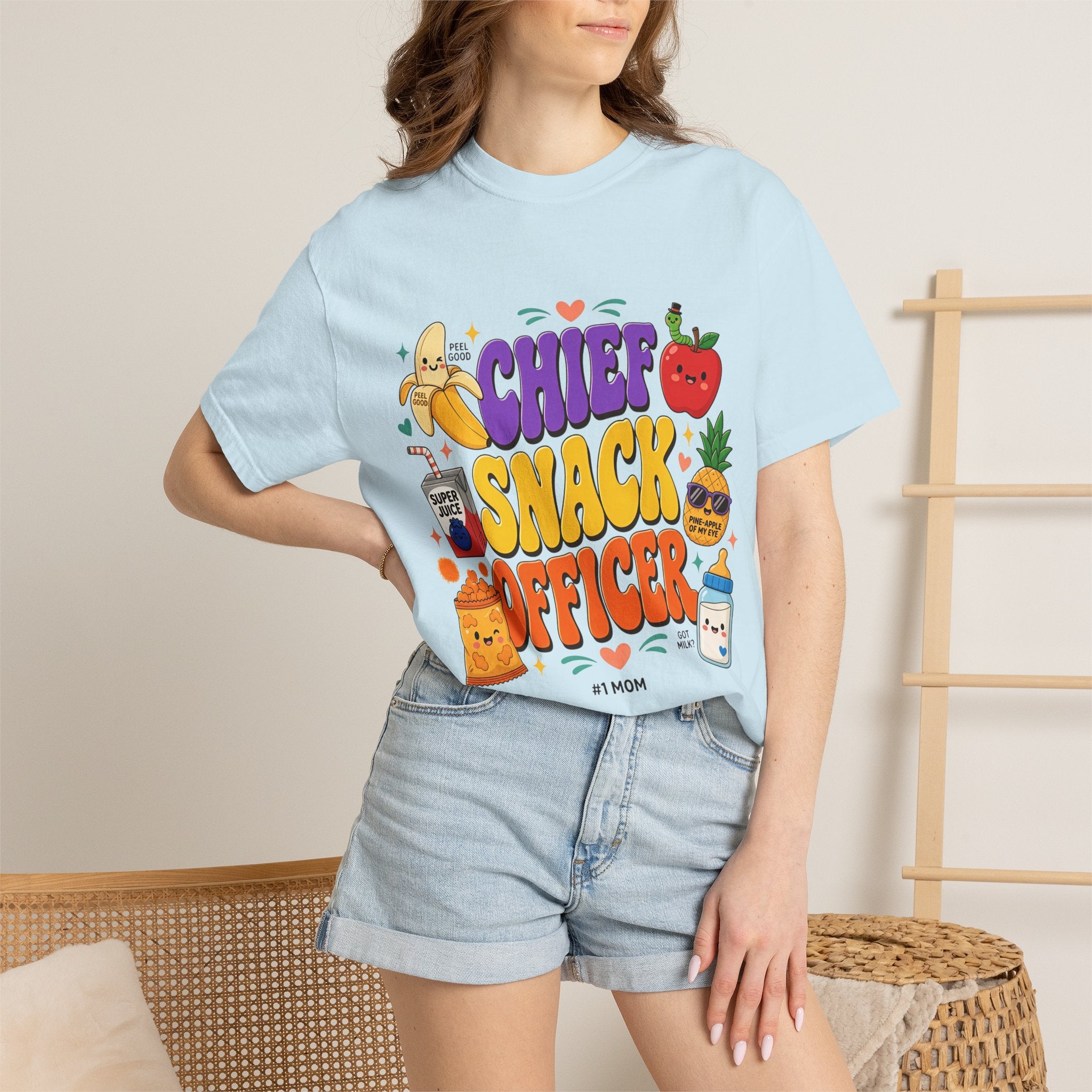 Chief Snack Officer T-Shirt — Cute Foodie Graphic Tee for Kids & Parents