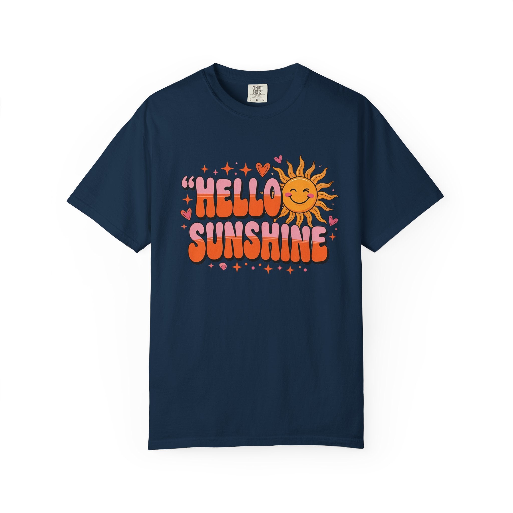 Hello Sunshine T-Shirt — Retro Smiley Sun Graphic Tee