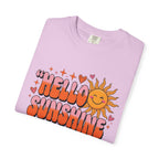 Hello Sunshine T-Shirt — Retro Smiley Sun Graphic Tee