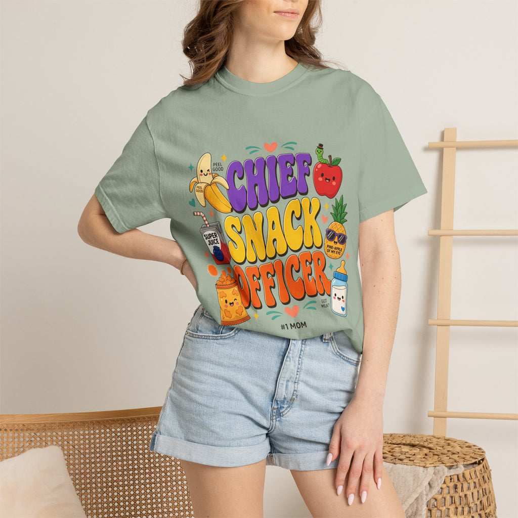 Chief Snack Officer T-Shirt — Cute Foodie Graphic Tee for Kids & Parents