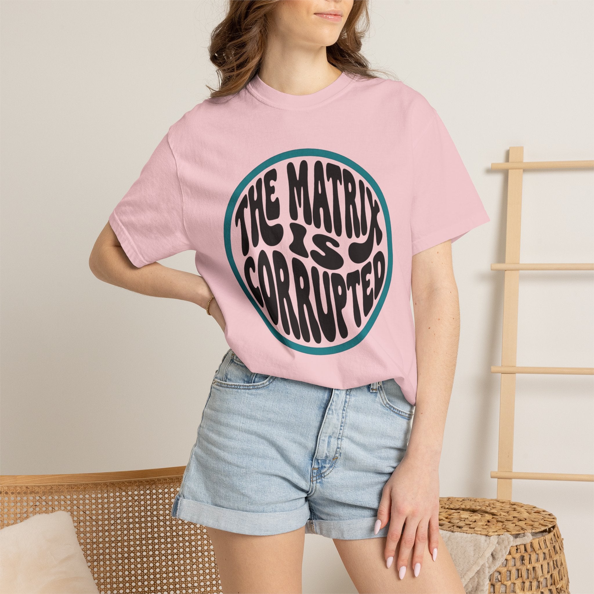 The Matrix Is Corrupted T-Shirt — Retro Psychedelic Statement Tee