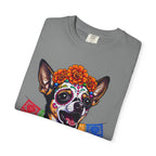 Day of the Dead Chihuahua T-Shirt — "Canta Con El Alma" Colorful Sugar Skull Tee