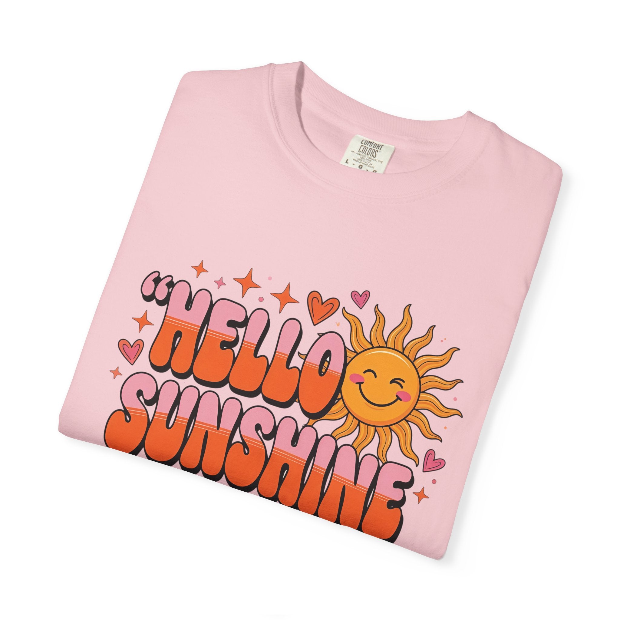 Hello Sunshine T-Shirt — Retro Smiley Sun Graphic Tee